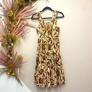 VINTAGE vtg 1960s 1970s Cotton Batik Dress